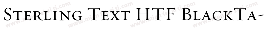 Sterling Text HTF BlackTa字体转换